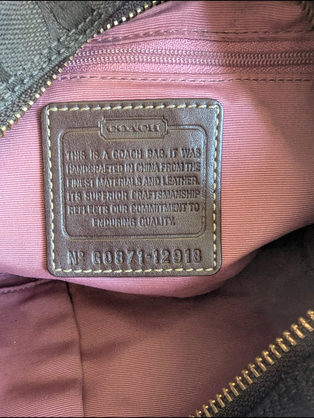 Coach Signature brown Pleated Soho Shoulder Bag